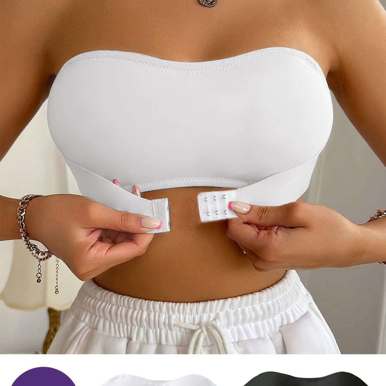 Saphira - 2-delige Bandeau BH-set zonder pads