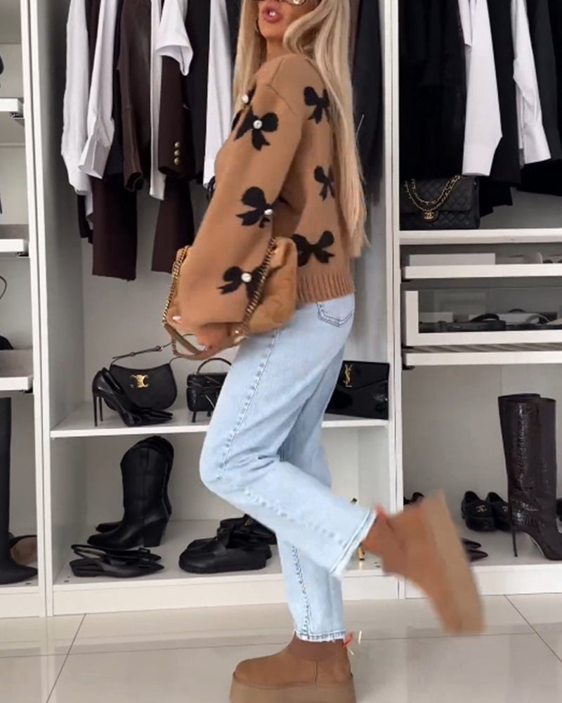 Florentine - Elegante Cardigan met Strikjes