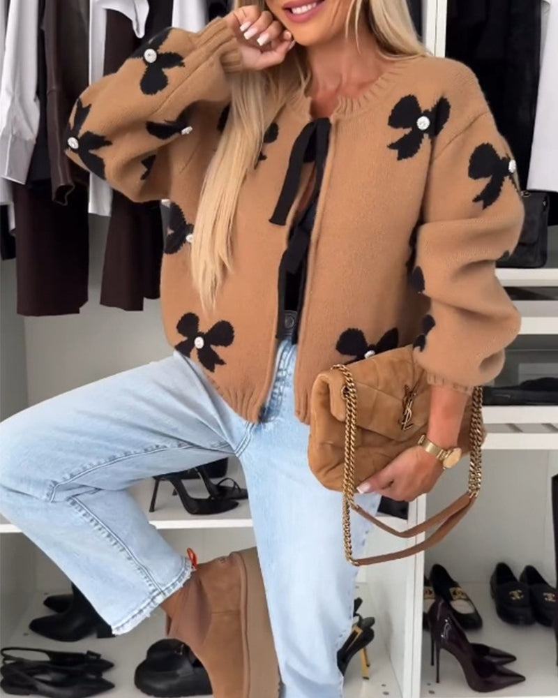 Florentine - Elegante Cardigan met Strikjes