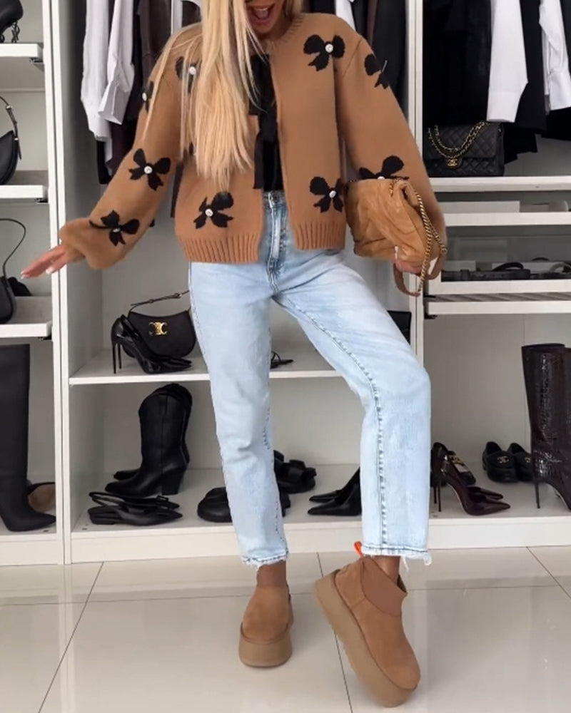 Florentine - Elegante Cardigan met Strikjes