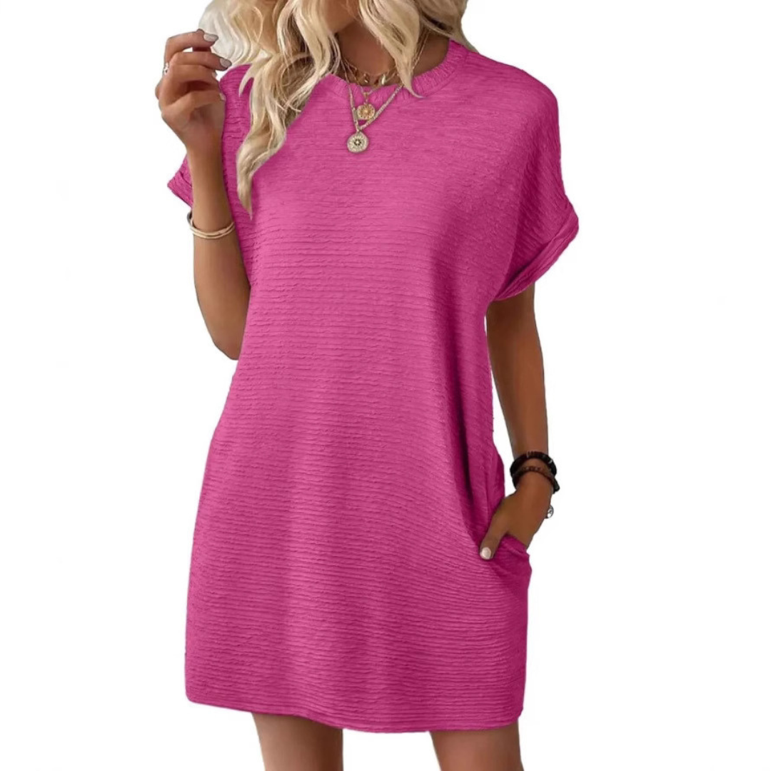 Aurellia - Zomerjurk voor dames met ronde hals en casual snit