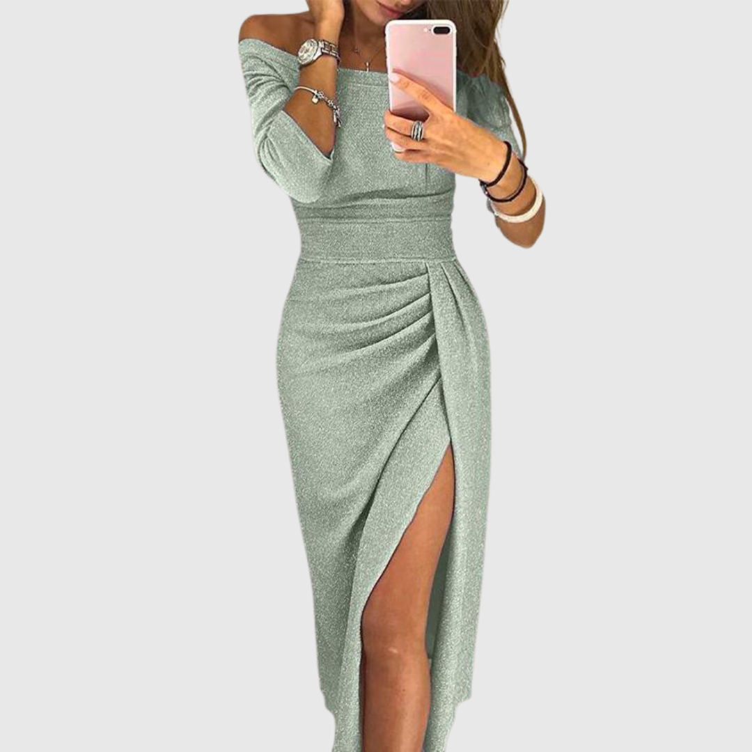 Oravienne - Elegante en Vloeiende Maxi Jurk met Open Rug