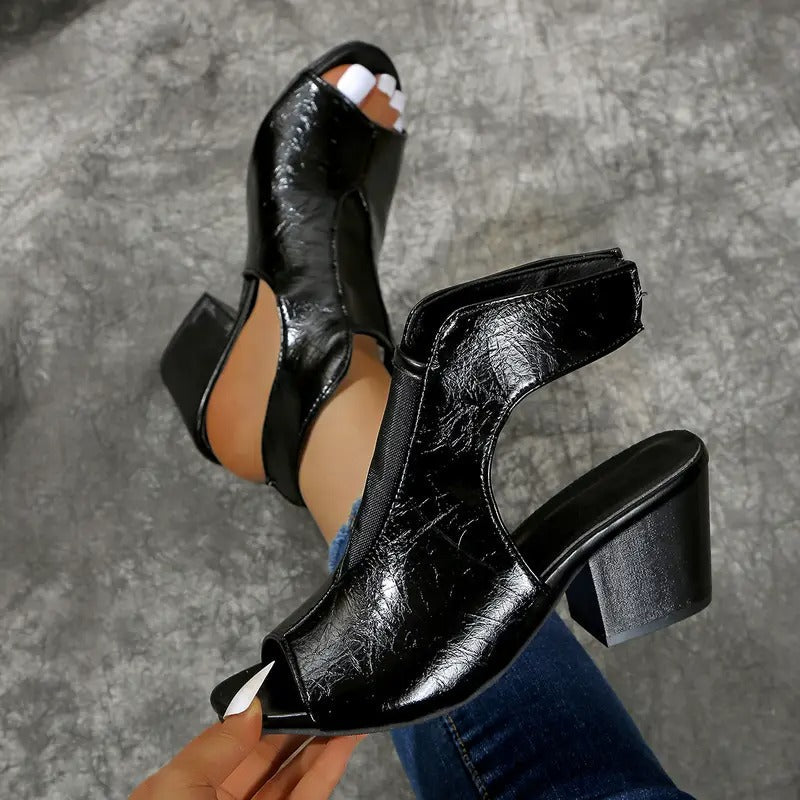 Yseult - Dames sandalen met hak en open teen