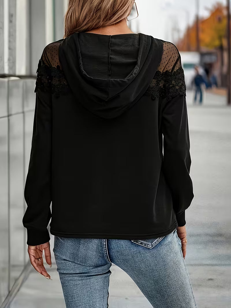 Roosmarijn - Elegante dames hoodie van kant