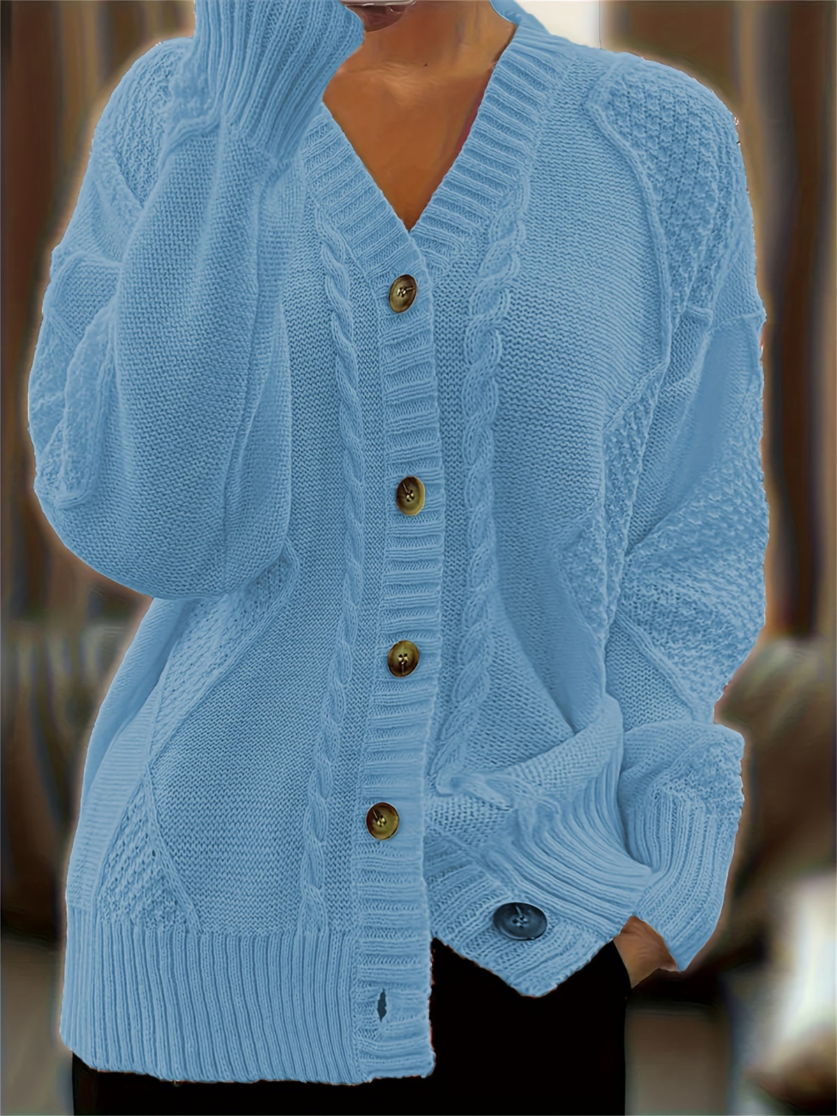 Liana - Elegante Gebreide Cardigan met Knopen