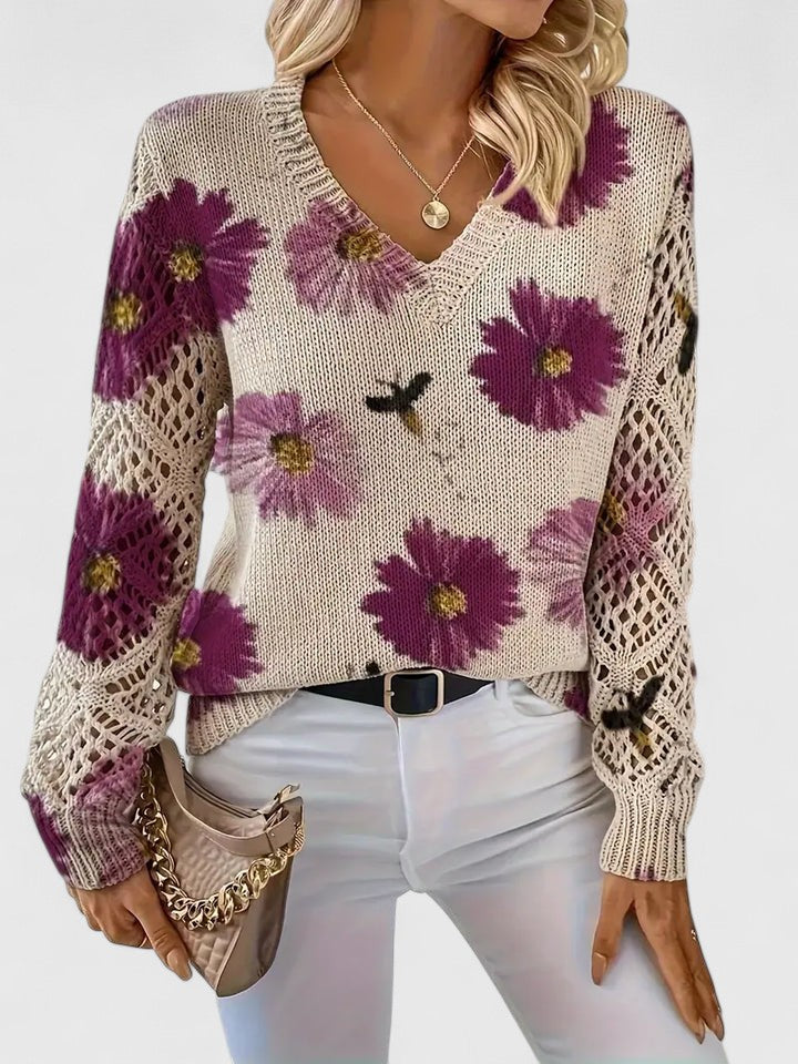 Marisavina - Pull Bloem Vintage Elegant