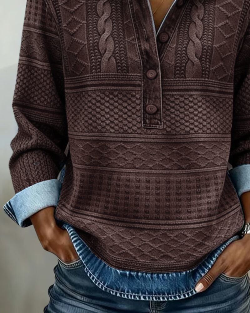 Gwenoriah - Moderne Halve Knoptrui – Chique Denimstijl