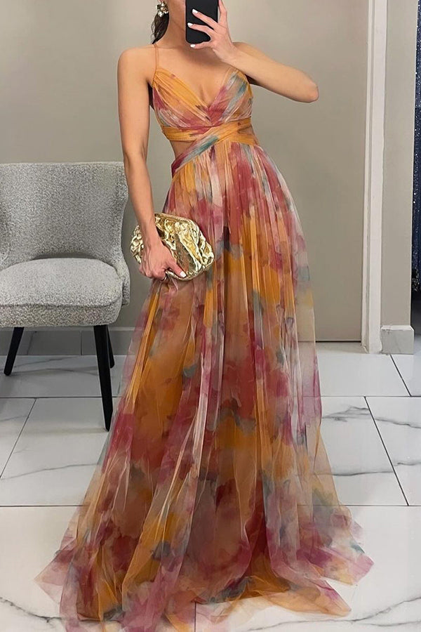 Leora - Betoverende Maxi jurk met bloemenprint