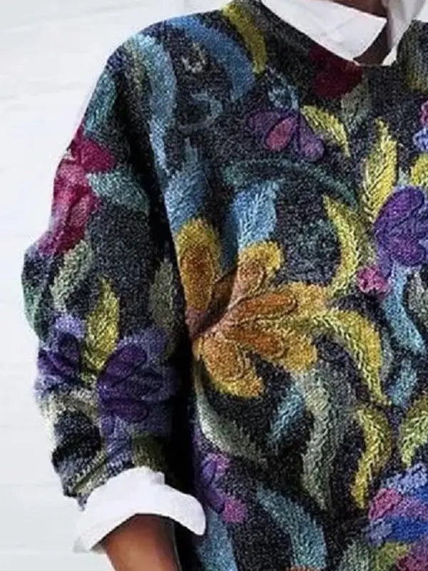 Anneke - Trendy Bloemen Trui