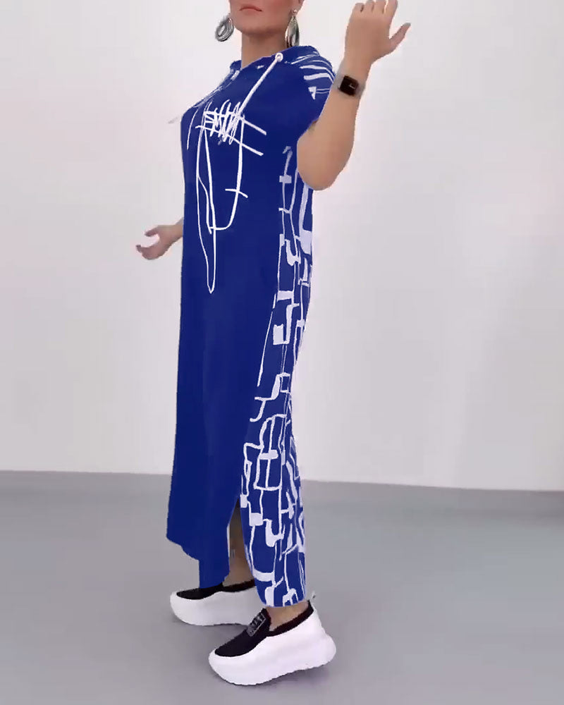 Ilana - Maxi Contrast Rits Jurk