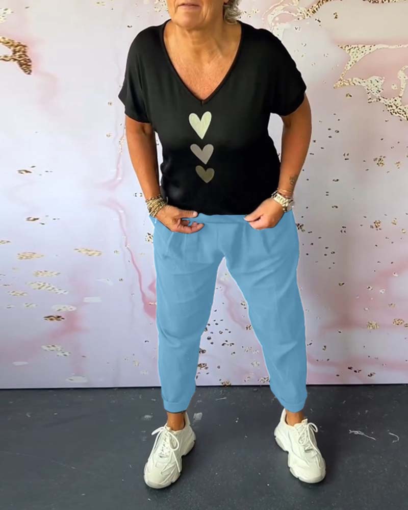 Tavira - Comfortabele casual broek met zak en effen kleur