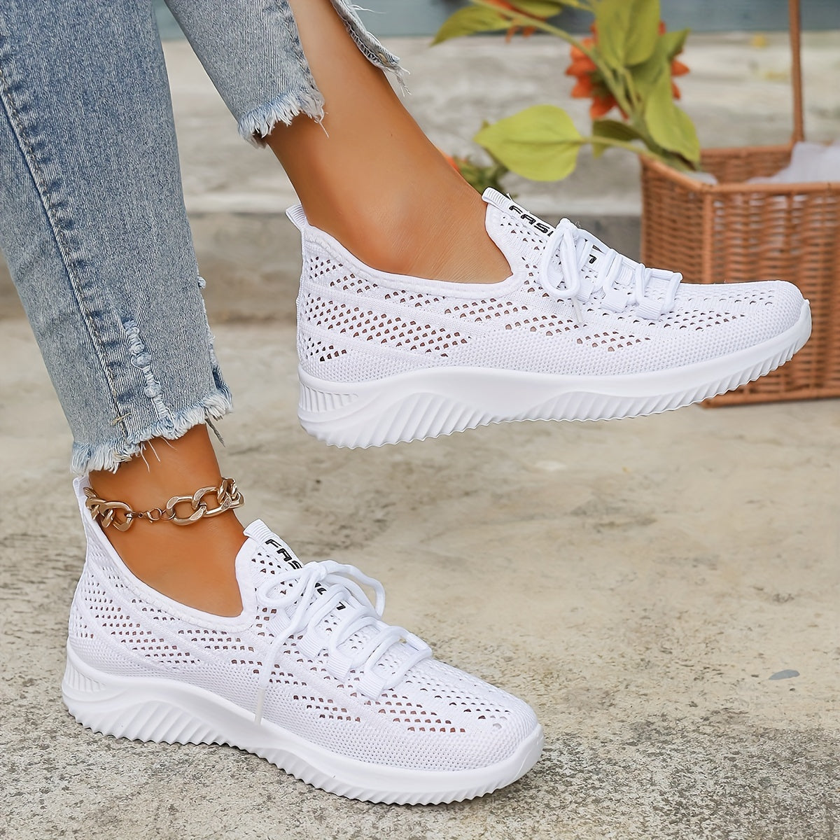Fiorennae - Dames ademende orthopedische sneakers met schokabsorberende zool
