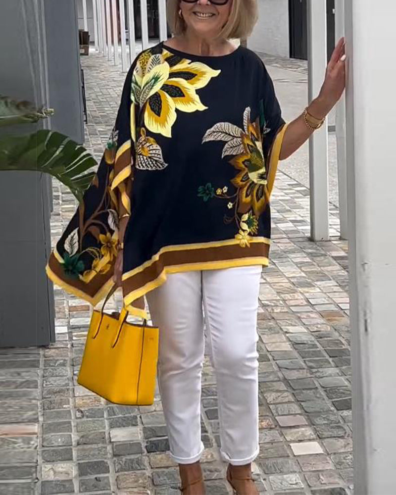 Rheala - Bedrukte casual blouse