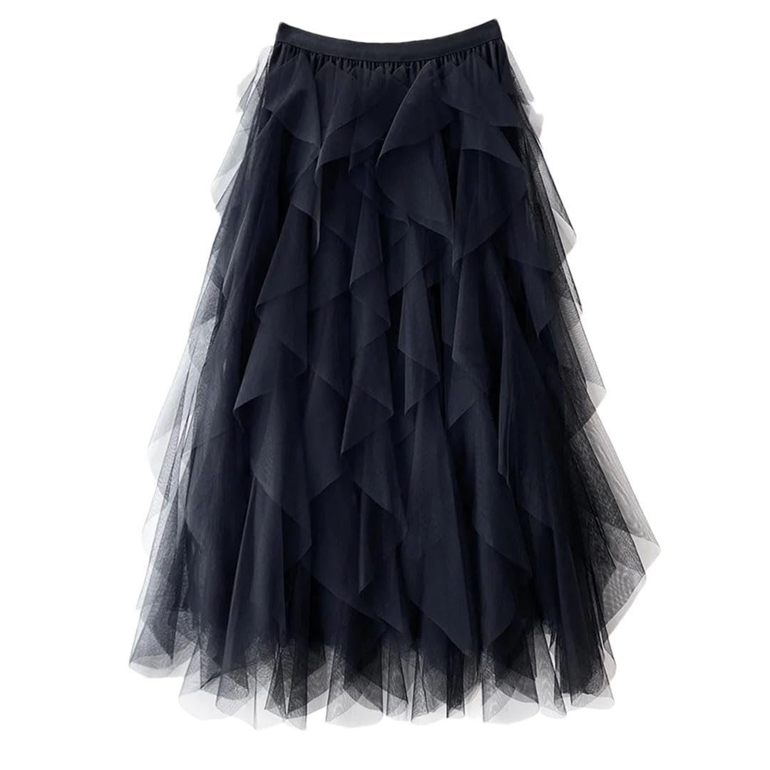 Orlisse - Vrouwelijke Flared Rok met Hoge Elastische Taille