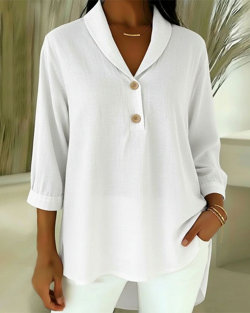 Belyra - Elegante Blouse van Katoen en Linnen