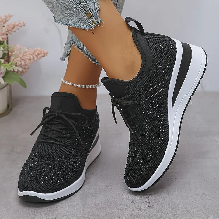 Esmeralda - Dames sneakers met comfortabele hak en ademend mesh
