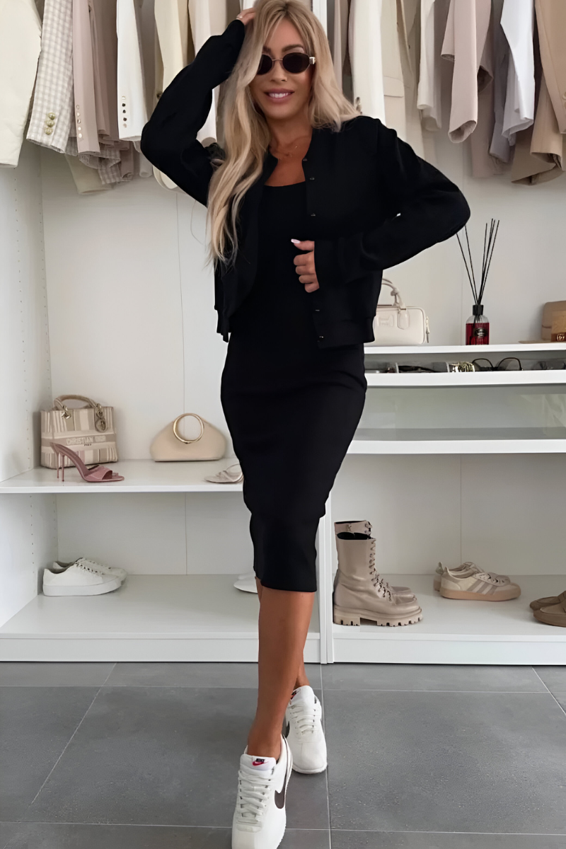 Aline - Comfortabele Midi Dress & Vest