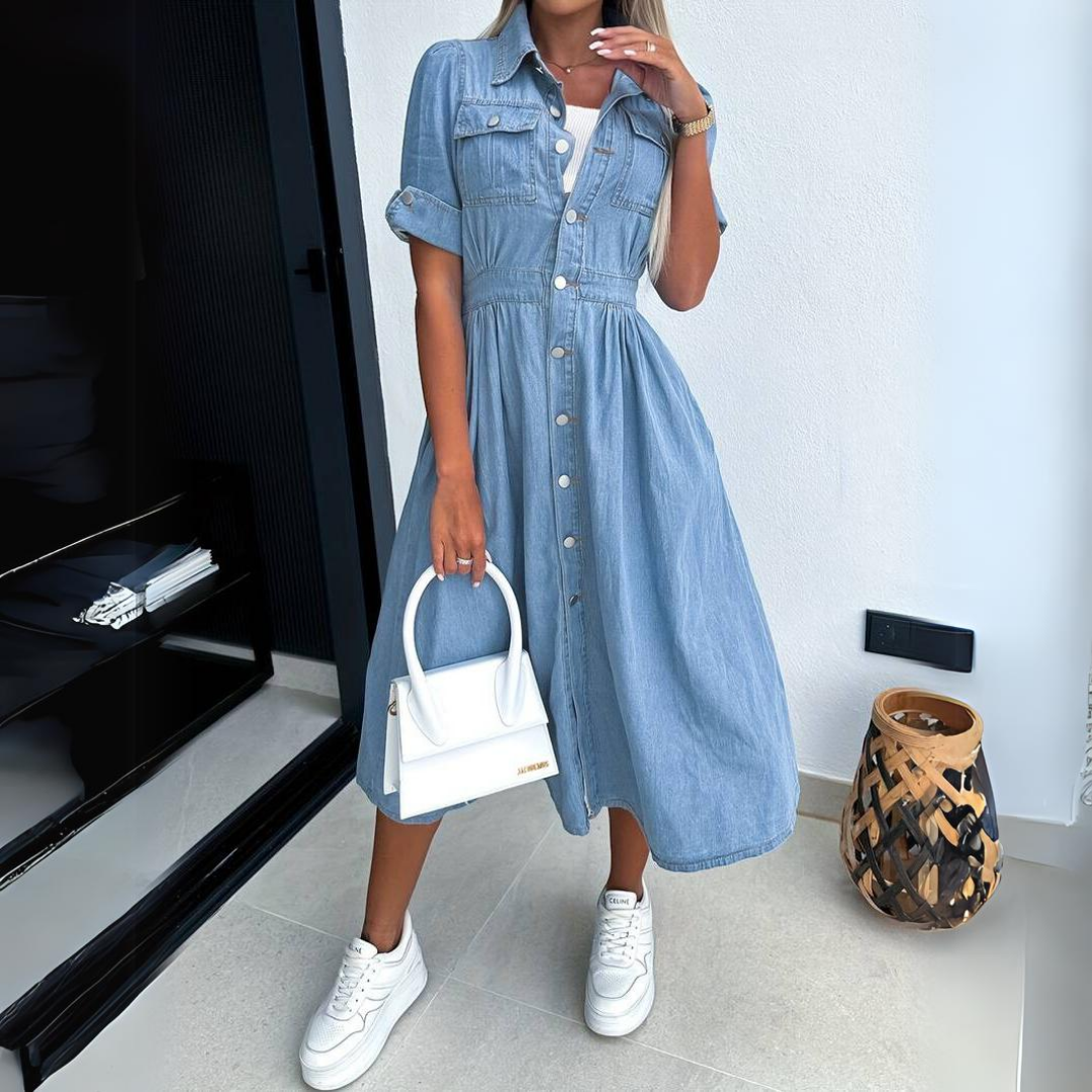 Alicia - Trendy denim jurk