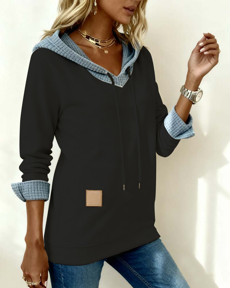 Lunessina - Casual Hoodie met Bijenraatpatroon