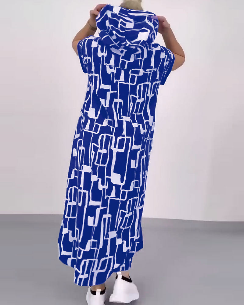 Ilana - Maxi Contrast Rits Jurk