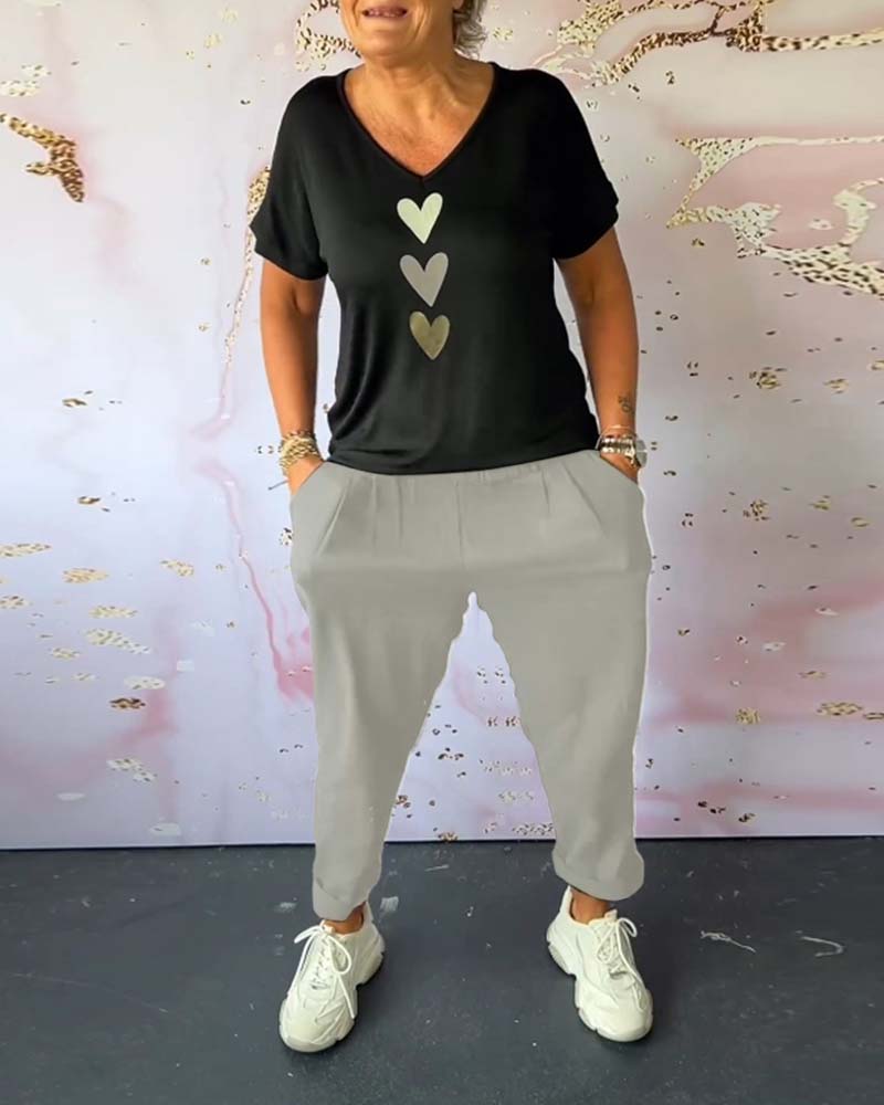 Tavira - Comfortabele casual broek met zak en effen kleur