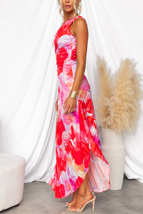 Alma - Elegante geplooide zomerjurk