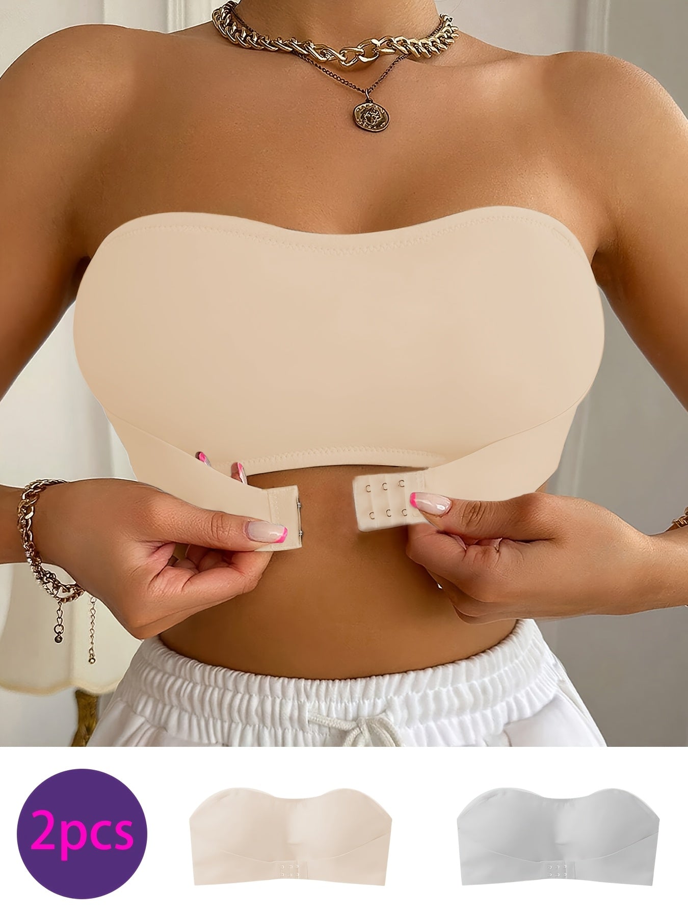 Saphira - 2-delige Bandeau BH-set zonder pads