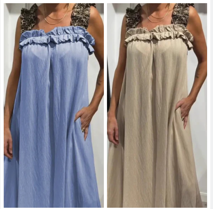 Pascaline - Mouwloze casual jurk met zakken