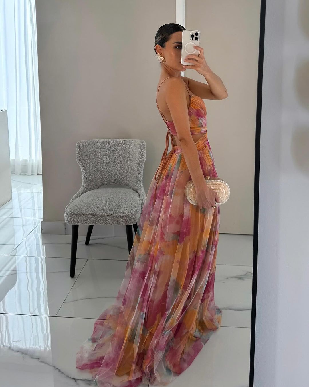 Leora - Betoverende Maxi jurk met bloemenprint