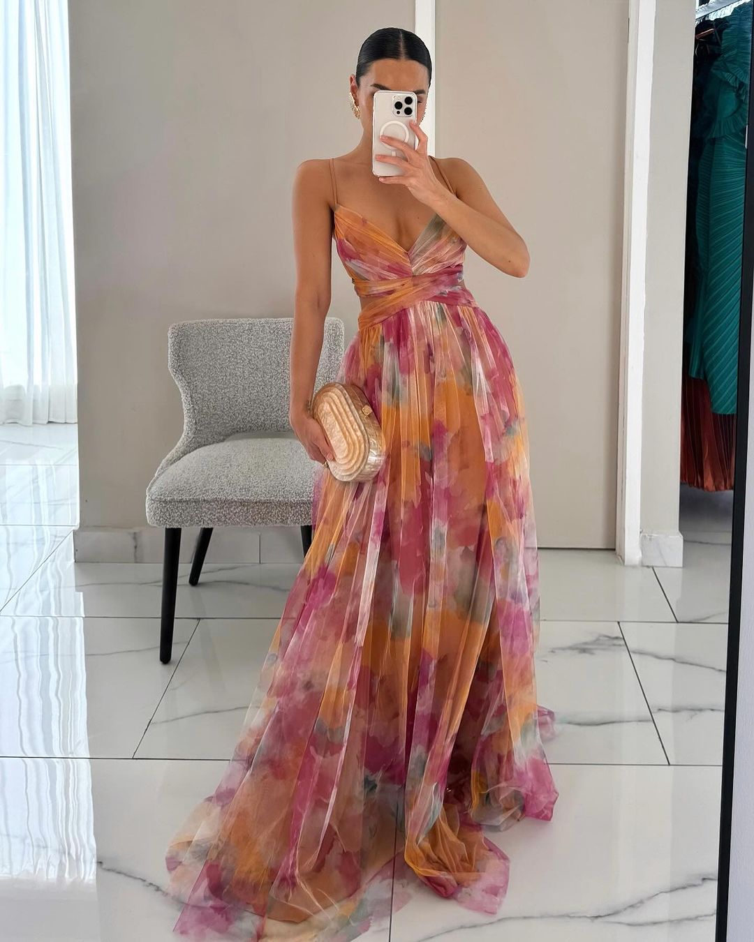 Leora - Betoverende Maxi jurk met bloemenprint