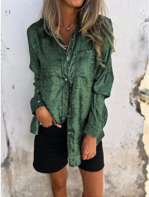 Linda - Suede look blouse