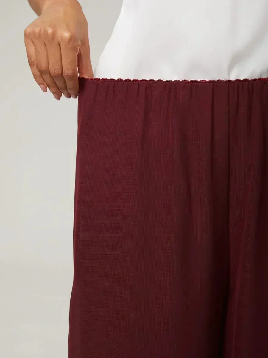 Marilivra - Rechte Broek met Chiffon Split