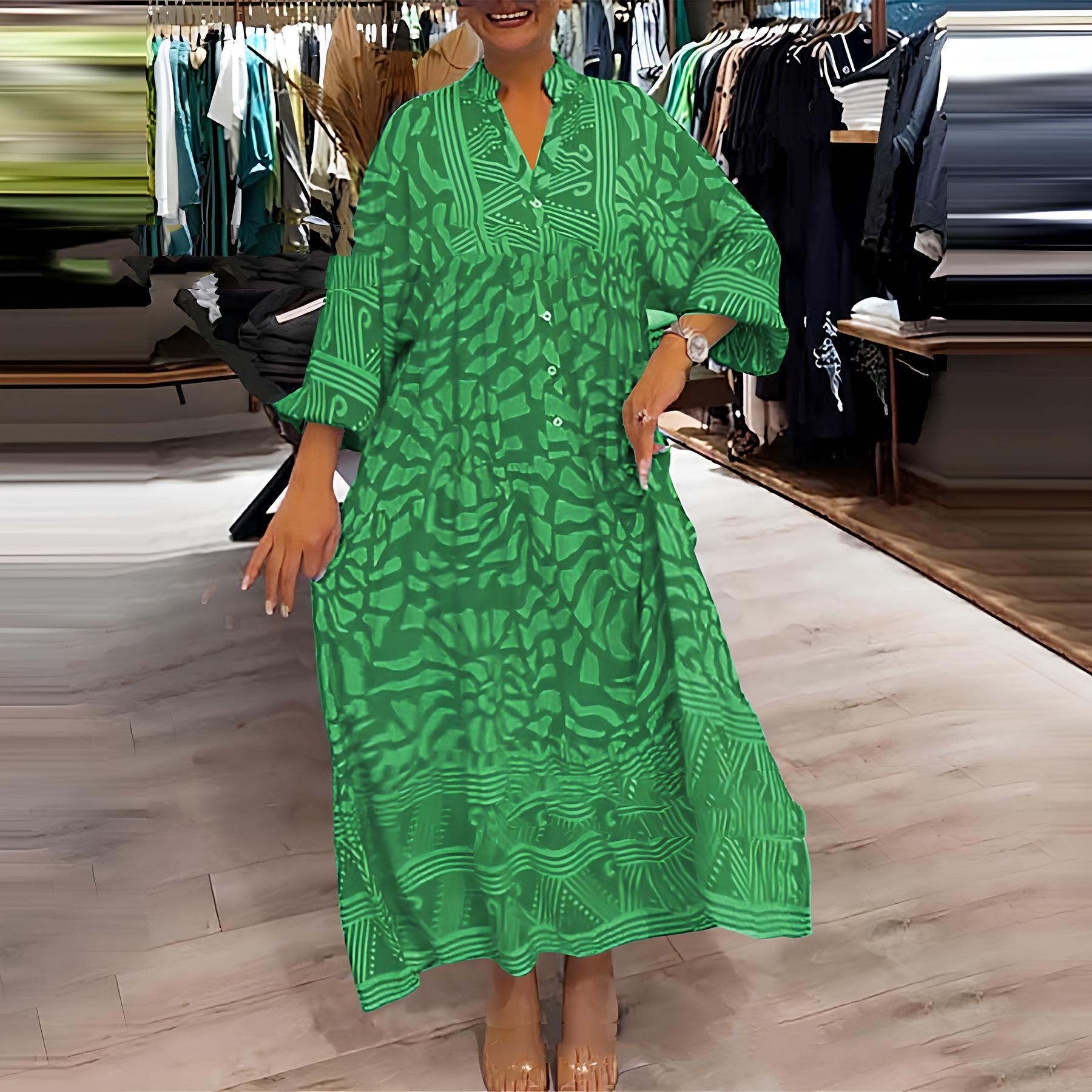 Inga - Luchtige Gekleurde Maxi Dress