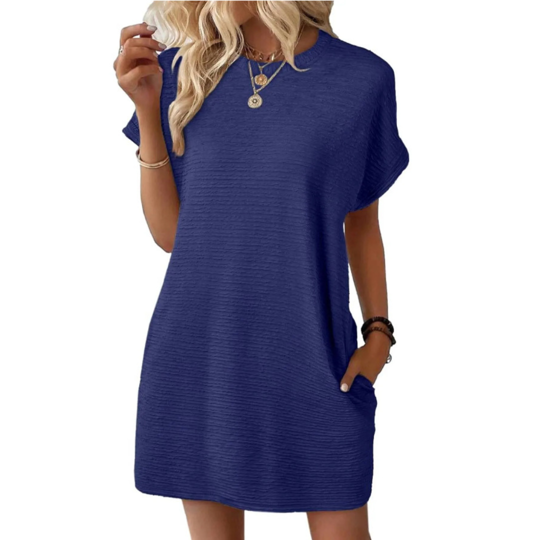 Aurellia - Zomerjurk voor dames met ronde hals en casual snit