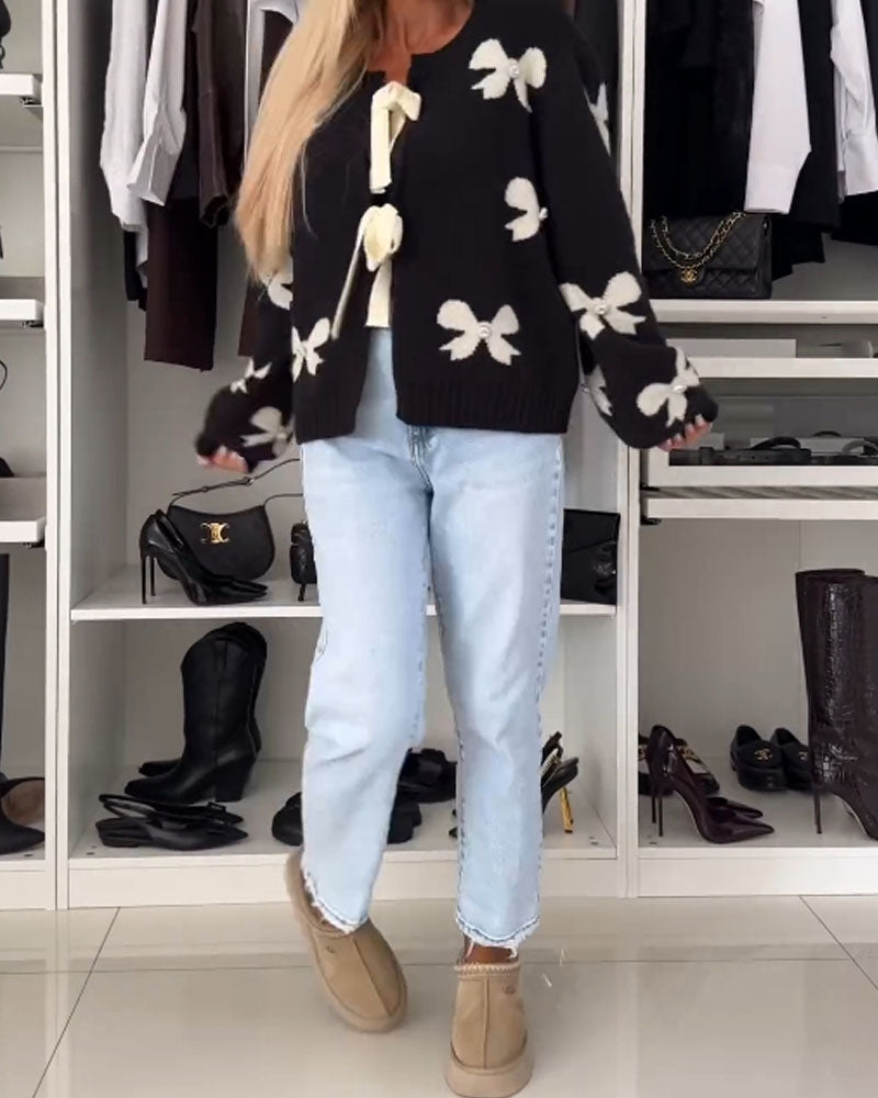Florentine - Elegante Cardigan met Strikjes