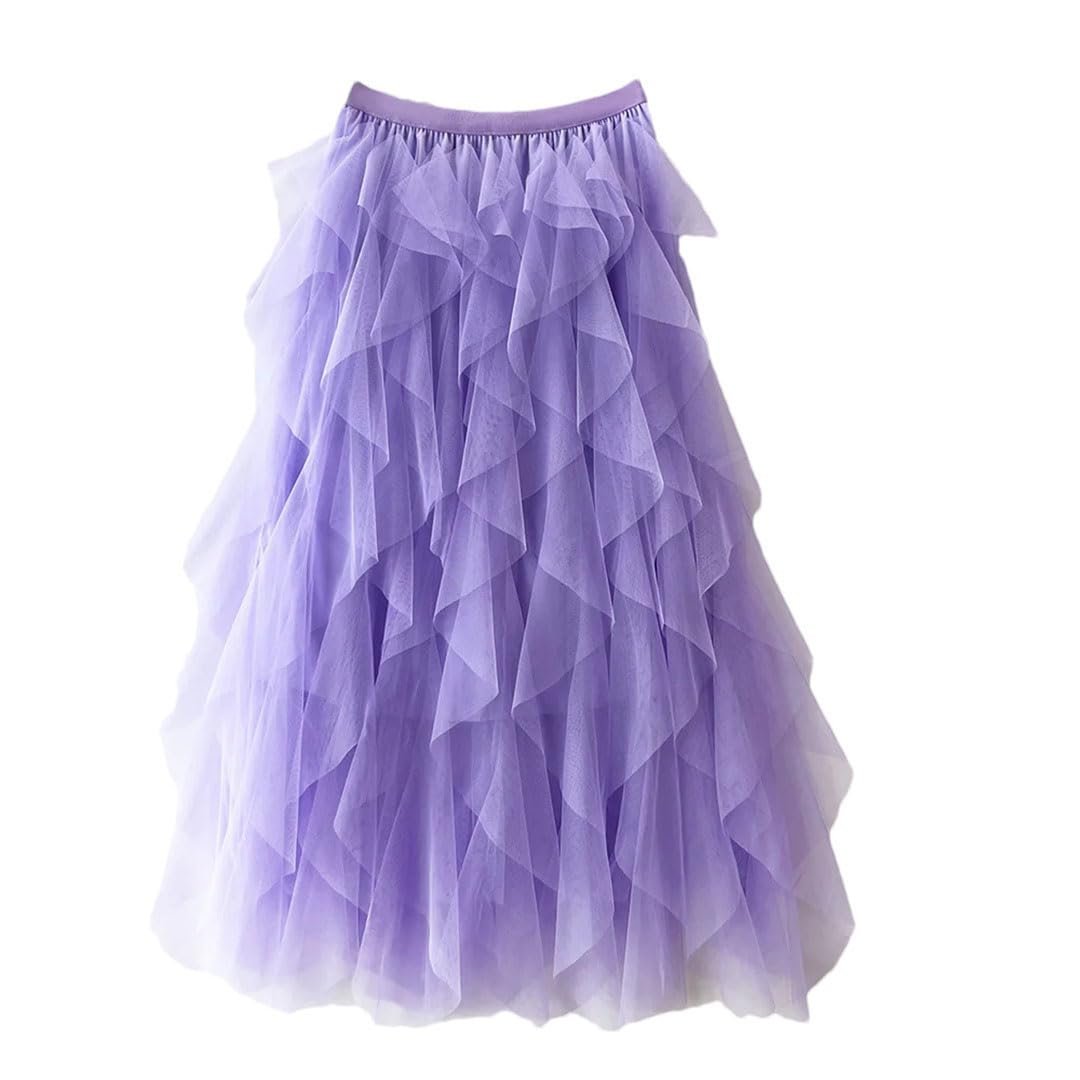 Orlisse - Vrouwelijke Flared Rok met Hoge Elastische Taille