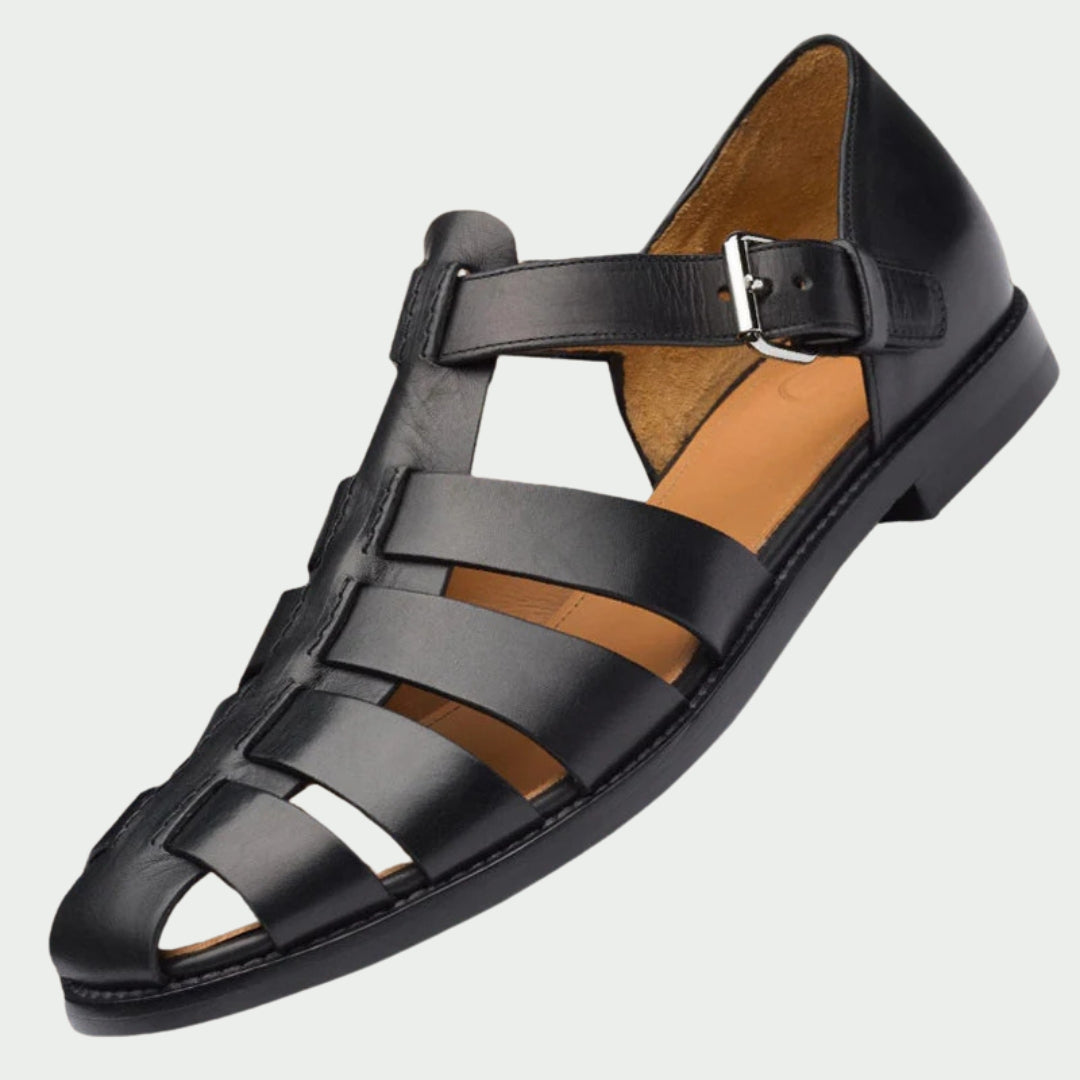 Ben - Premium leren herensandalen