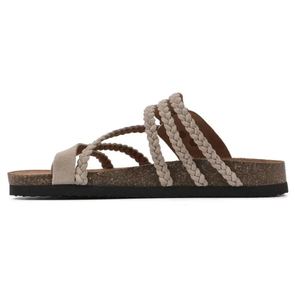 Dalyra - Dames orthopedische sandalen met verstelbare gevlochten banden