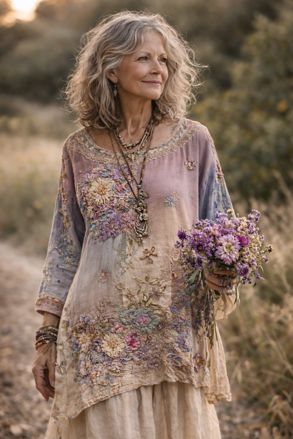 Oryndra - Vrouwen Robe Patchwork Artistiek Vloeiend Comfort Boheemse Stijl Dagelijks