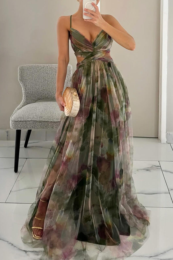 Leora - Betoverende Maxi jurk met bloemenprint