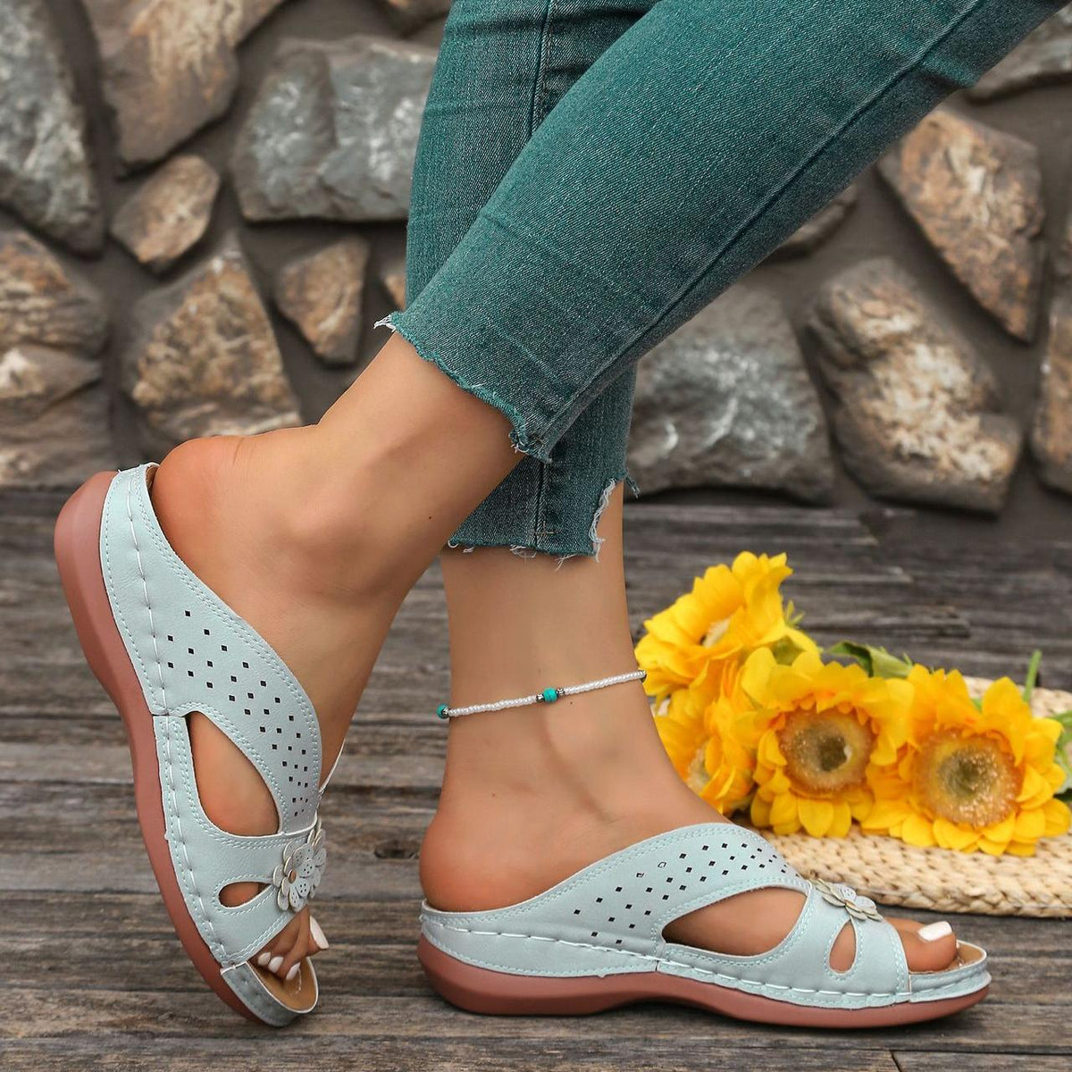 Norabel - Sandalen met orthopedische comforthak – Stabiliteit, lichtheid en natuurlijke houding