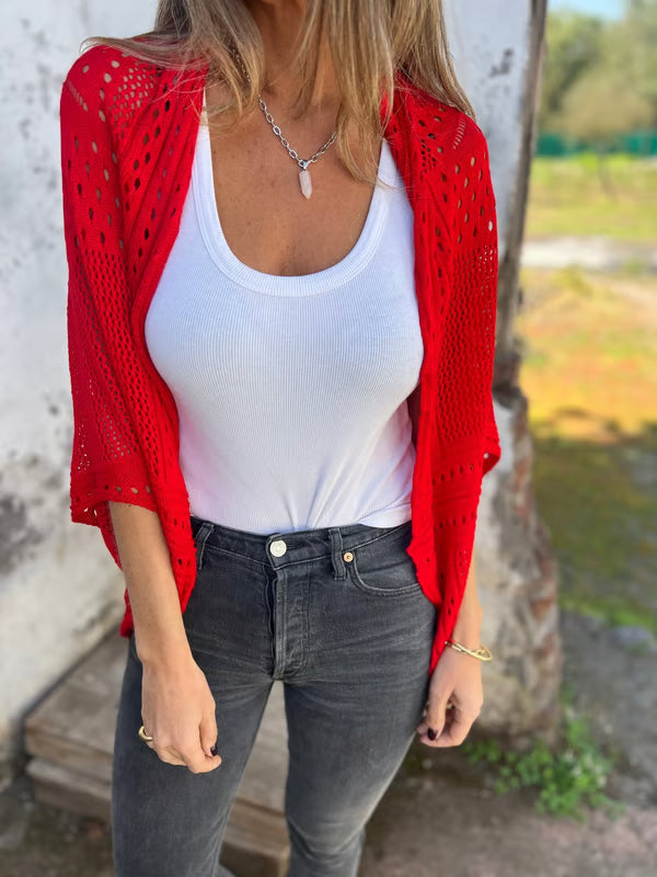 Alithia - licht vestje met halve mouwen