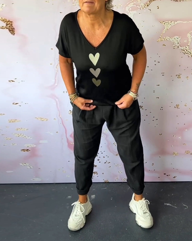 Tavira - Comfortabele casual broek met zak en effen kleur