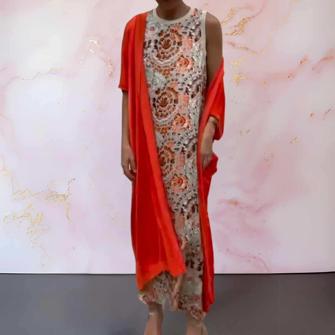 Zephyra - Elegante jurk met vest voor een verfijnde en comfortabele look