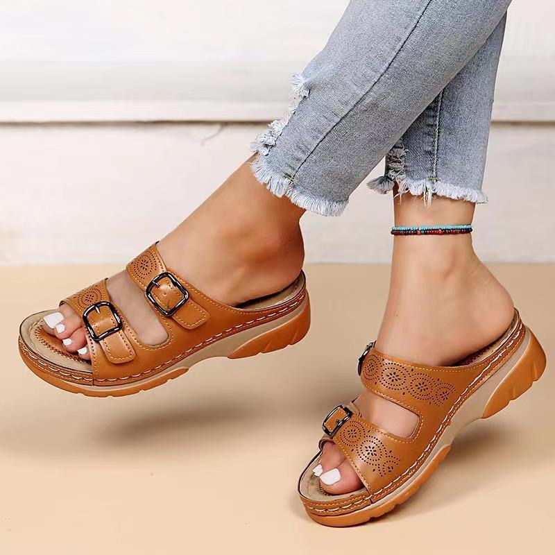 Elarith - Comfortabele orthopedische sandalen voor dames met dubbele verstelbare band