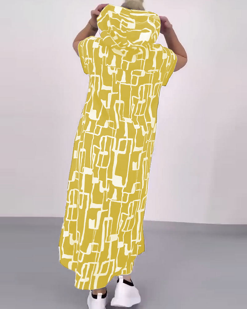 Ilana - Maxi Contrast Rits Jurk