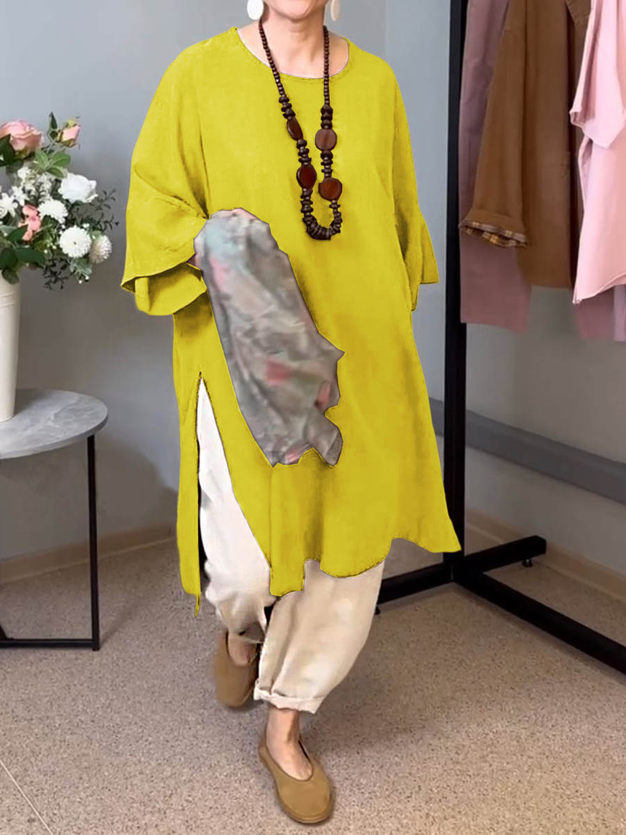 Isandra - Linnen lange casual tuniek