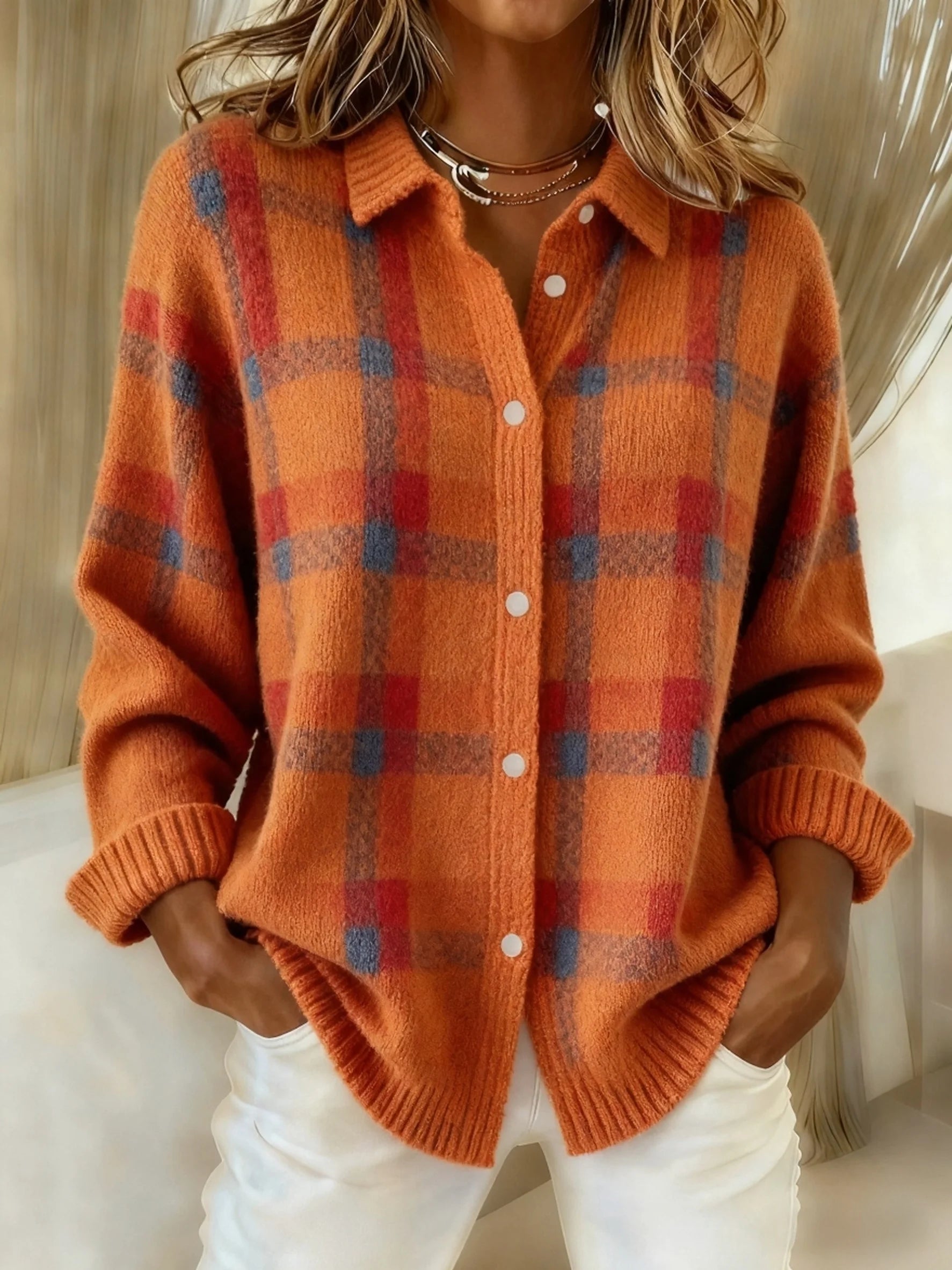 Brinovelle - Chic Gilet met Gezellig Ruitpatroon