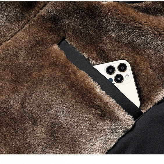 Jacob - Heren warme zip-up jas met beschermende hoge kraag