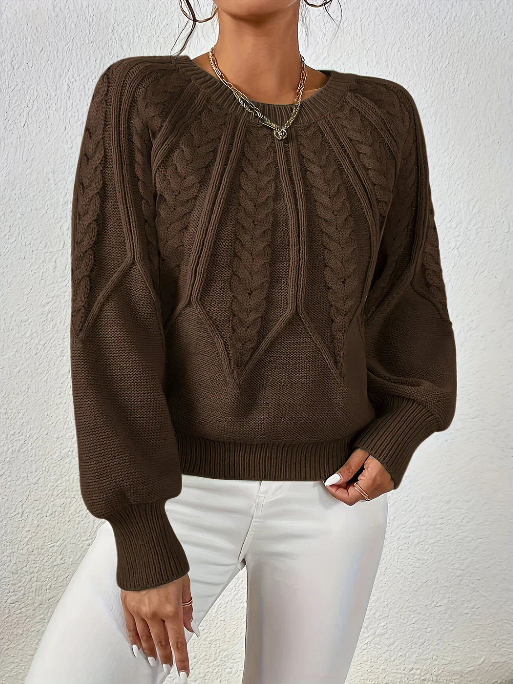 Cezanne - Dikke Pullover met Pofmouwen voor Dames
